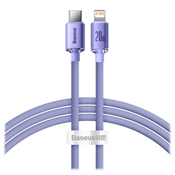 Baseus Crystal Shine USB-C / Lightning Kabel CAJY000205 - 1.2m - Paars