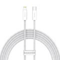 Baseus Dynamic Series Nylon Gevlochten USB-C naar Lightning kabel - 20W, 2m - Wit