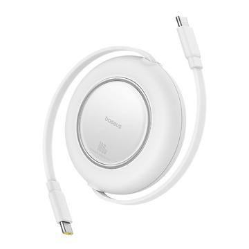 Baseus Free2Pull Mini 100W oprolbare USB-C kabel - 2m - Wit