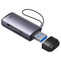 Baseus Lite Series USB-A SD/MicroSD Geheugenkaartlezer - Grijs