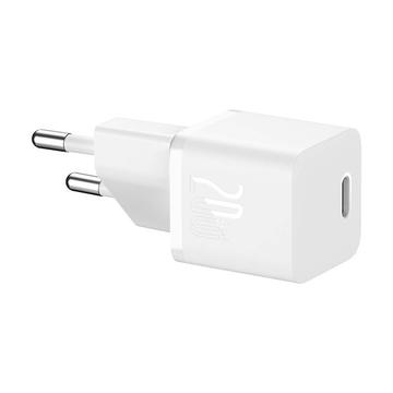 Baseus Mini GaN5 20W USB-C Wandoplader - Wit