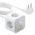 Baseus PowerCombo Cube 7-in-1 stekkerdoos - 20W - Wit