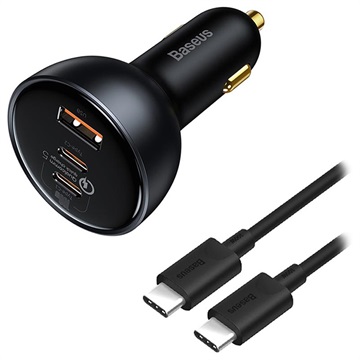 Baseus Qualcomm Quick Charge 5.0 Autolader - 160W - Zwart