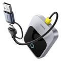 Baseus Safe Journey bedrade naar draadloze CarPlay-adapter - USB-C, USB-A - donkergrijs