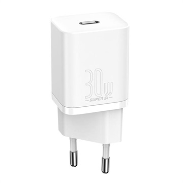 Baseus Super Si Quick Oplader 30W - USB-C - Wit