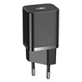 Baseus Super Si Snelle USB-C Oplader CCSUP-C01 - 20W - Zwart