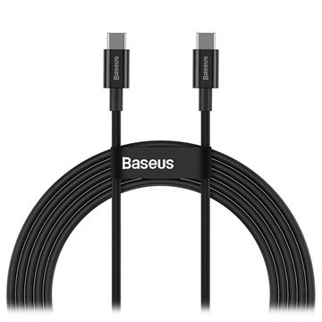 Baseus Superior Series USB-C / USB-C Kabel - 100W, 2m - Zwart