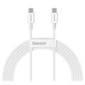Baseus Superior Series USB-C / USB-C Kabel - 100W, 2m - Wit