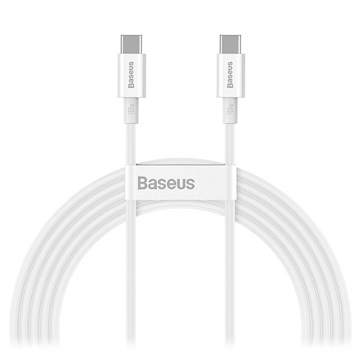 Baseus Superior Series USB-C / USB-C Kabel - 100W, 2m - Wit