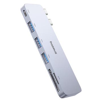 Baseus UltraJoy 6-poorts USB-C hub - 3x USB-A, USB-C, Micro SD/TF kaartsleuven