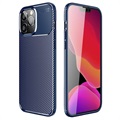 Beetle Carbon Fiber iPhone 14 Pro Max Hoesje - Blauw