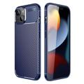 Beetle Carbon Fiber iPhone 14 Plus Hoesje - Blauw