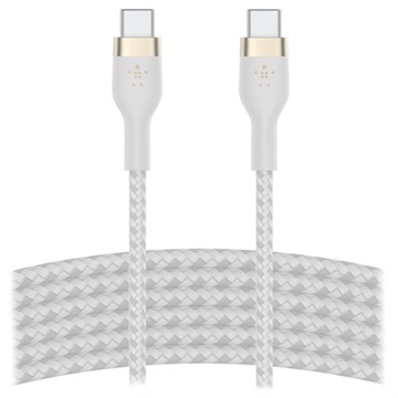 Belkin BoostCharge Pro Flex USB-C / USB-C Kabel 60W - 3m - Wit