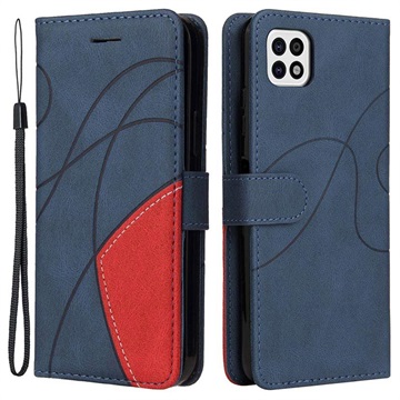 Bi-Color Series Samsung Galaxy A22 5G, Galaxy F42 5G Wallet Case