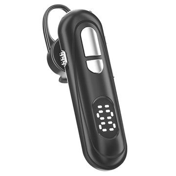 Bluetooth Headset met Microfoon en LCD-scherm - Zwart