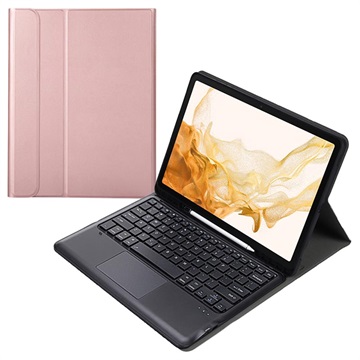 Samsung Galaxy Tab S8+ Bluetooth Toetsenbord Hoesje - Rose Gold