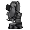 Borofone BH132 Zwaartekracht-autohouder voor op de voorruit of het dashboard - 4.5"-7" - Zwart