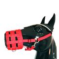 Ademende paarden muilkorf voor grazen - Maat M - Rood