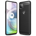 Motorola Moto G 5G Geborsteld TPU Hoesje - Koolstofvezel (Geopende verpakking - Uitstekend)