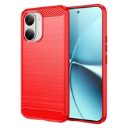 Xiaomi Redmi Turbo 5 Max/Poco X8 Pro Max Geborsteld TPU Hoesje - Koolstofvezel - Rood