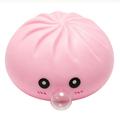 Dumpling squishy antistress speelgoed dat bellen blaast, met stoommandje - Roze