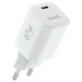 Budi AC310EW 67W GaN USB-C-snellader met Power Delivery - Wit