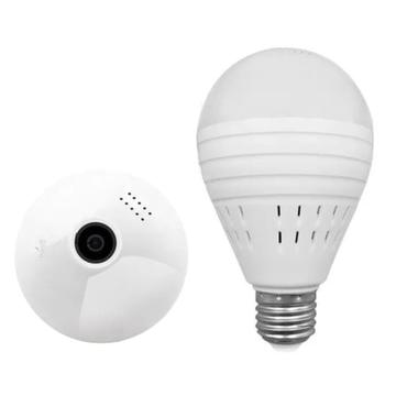 Bulb Camera Wifi Camera HD 960P Nachtzicht 360-graden Home Beveiligingscamera voor Baby Huisdier Monitor - Wit