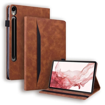 Samsung Galaxy Tab S11/S10 Lite/S10 FE/S9 FE/S9/S8/S7 Business Style Folio hoesje - Bruin