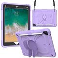 Vlinder Vorm Kickstand PC + Silicone Tablet Hoes met Schouderband voor iPad 9,7-inch (2018)/(2017)/iPad Air 2