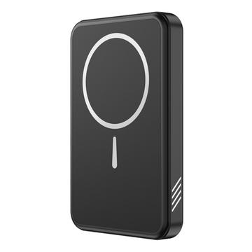 C10 Draagbare 15W Magnetische Draadloze Power Bank 5000mAh - Zwart