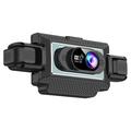 C313 4-kanaals 1080p WiFi-dashcam met achteruitrijcamera - Opname binnen/buiten - Zwart