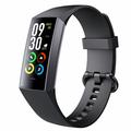 C80 1.1" AMOLED-scherm lichaamstemperatuur Smart Armband met hartslag, bloeddruk, bloed zuurstof monitoring - zwart