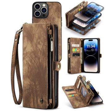 Caseme 2-in-1 Multifunctionele iPhone 14 Pro Max Wallet Case - Bruin