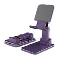 CCT14 Lifting Folding Phone Holder Portable Multi-Angle Adjustable Phone Stand for iPhone, Samsung, Huawei - Dark Purple