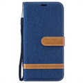Canvas Diary Series Samsung Galaxy M10 Wallet Case (Geopende verpakking - Uitstekend) - Donkerblauw
