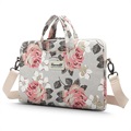 Canvaslife Laptoptas - 15-16" - Witte Bloemen