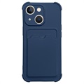 Card Armor Series iPhone 13 Mini Siliconen Hoesje - Navy Blauw