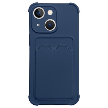 Card Armor Series iPhone 13 Mini Siliconen Hoesje - Navy Blauw