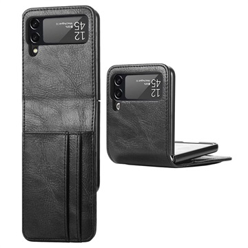 Card Series Samsung Galaxy Z Flip4 Portemonnee Hoesje - Zwart