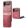 Card Series Samsung Galaxy Z Flip4 Portemonnee Hoesje - Rood