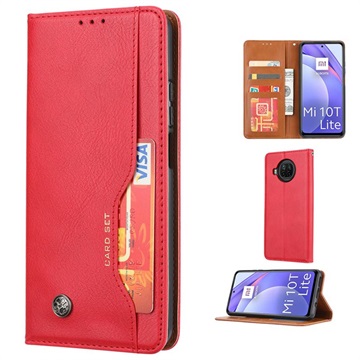 Card Set Series Xiaomi Mi 10T Lite 5G Portefeuille Hoesje - Rood