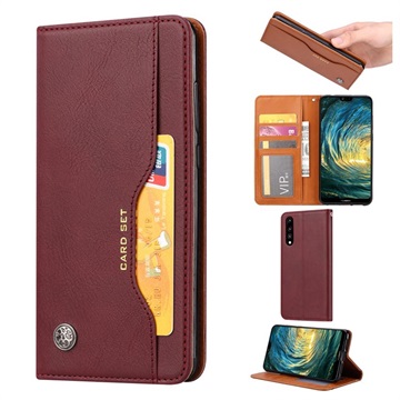 Card Set Series Huawei P30 Wallet Case - Wijnrood