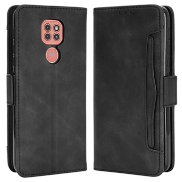 Cardholder Series Motorola Moto E7 Plus Portemonnee Hoesje - Zwart 