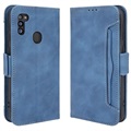 Cardholder Series Samsung Galaxy M21 2021 Portemonnee Hoesje - Blauw