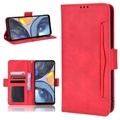 Cardholder Series Motorola Moto G22 Portemonnee Hoesje - Rood