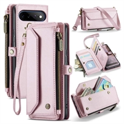 Google Pixel 11 Pro XL CaseMe C36 RFID-blokkerende portemonneehoes - Roze