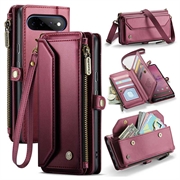 Google Pixel 11 Pro XL CaseMe C36 RFID-blokkerende portemonneehoes - Rood