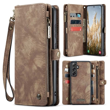 Samsung Galaxy S24 FE Caseme 008 2-in-1 Multifunctionele portemonneehoes - Bruin