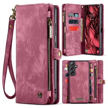Samsung Galaxy S24 FE Caseme 008 2-in-1 Multifunctionele portemonneehoes - Rood