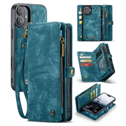 iPhone 16 Plus Caseme 008 2-in-1 Multifunctionele portemonneehoes - Blauw